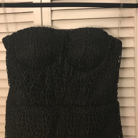 Black Lace Overlay Dress - Picture 3 of 5